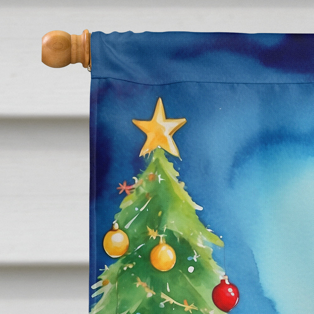 Afghan Hound Christmas Reindeer House Flag