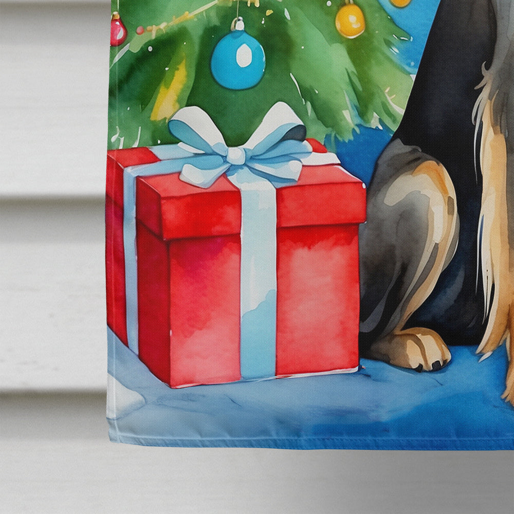 Afghan Hound Christmas Reindeer House Flag