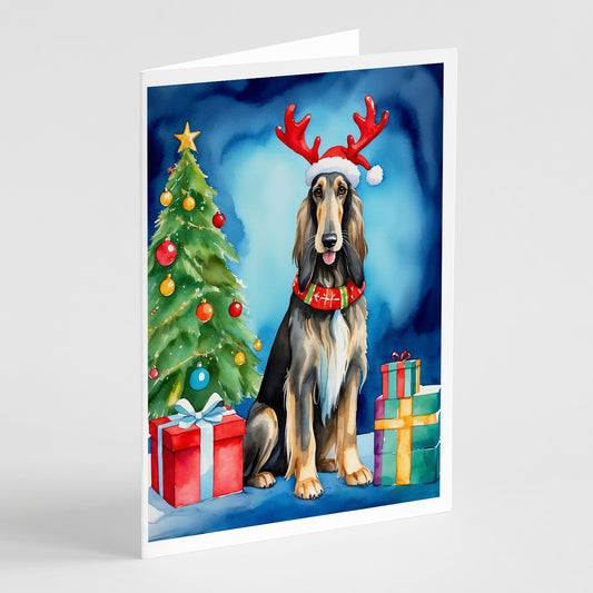 Buy this Afghan Hound Christmas Reindeer Greeting Cards Pack of 8