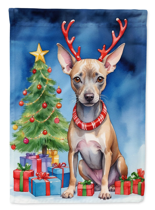 Buy this American Hairless Terrier Christmas Reindeer House Flag