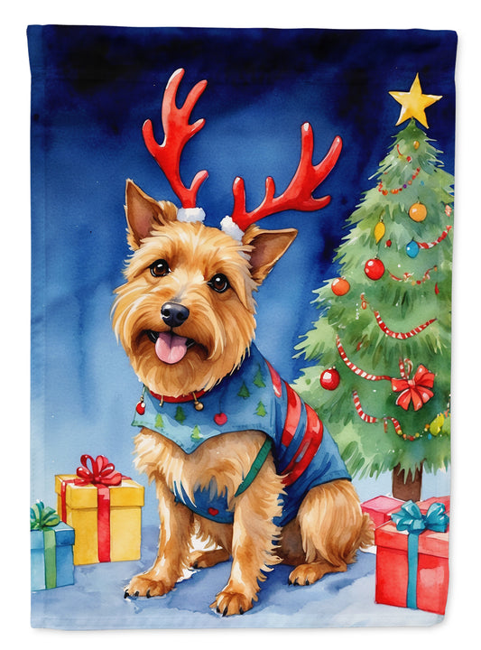 Buy this Australian Terrier Christmas Reindeer Garden Flag