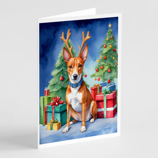 Buy this Basenji Christmas Reindeer Greeting Cards Pack of 8