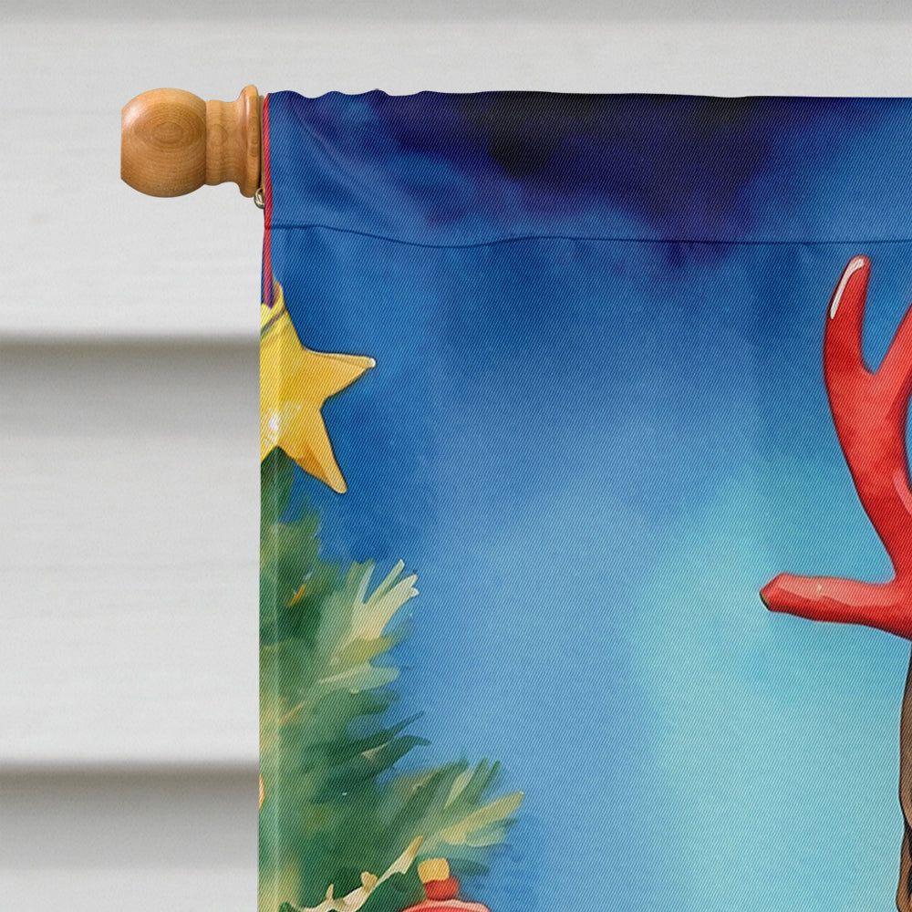 Belgian Malinois Christmas Reindeer House Flag