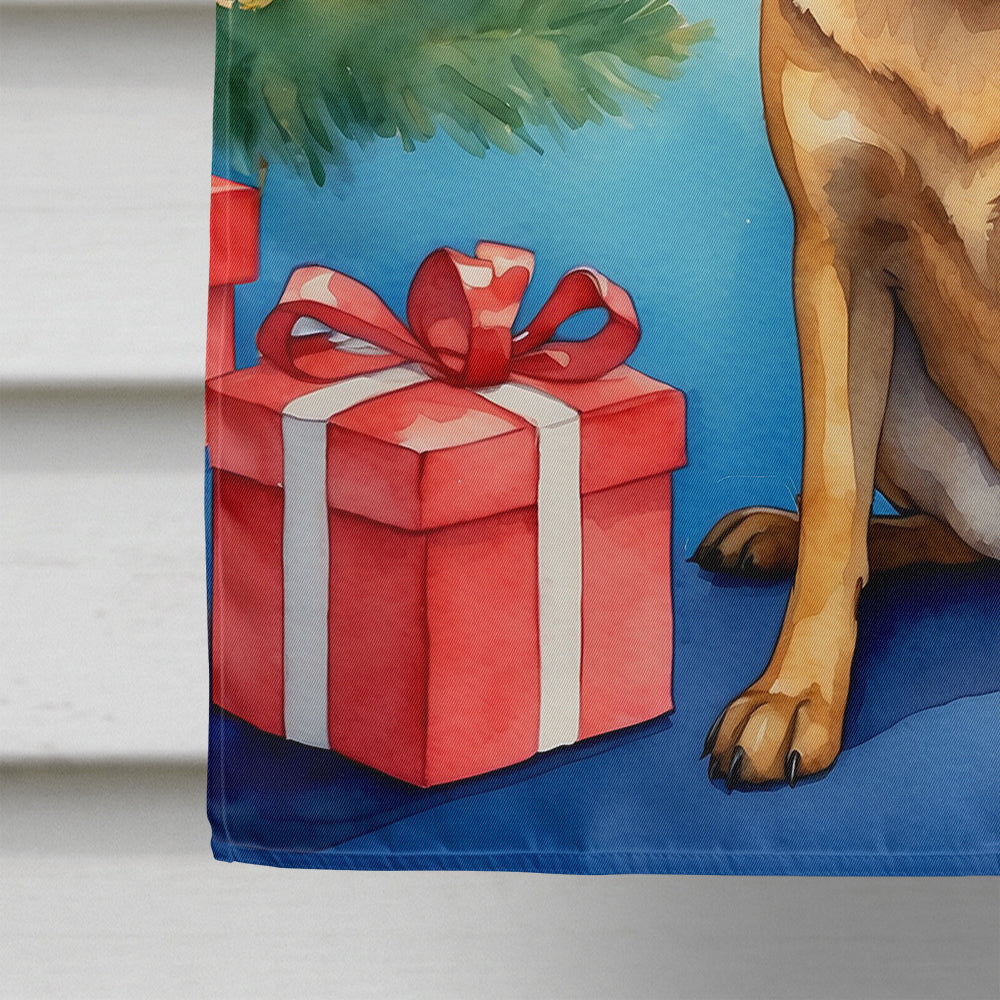 Belgian Malinois Christmas Reindeer House Flag