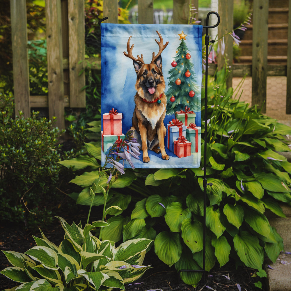 Belgian Tervuren Christmas Reindeer Garden Flag