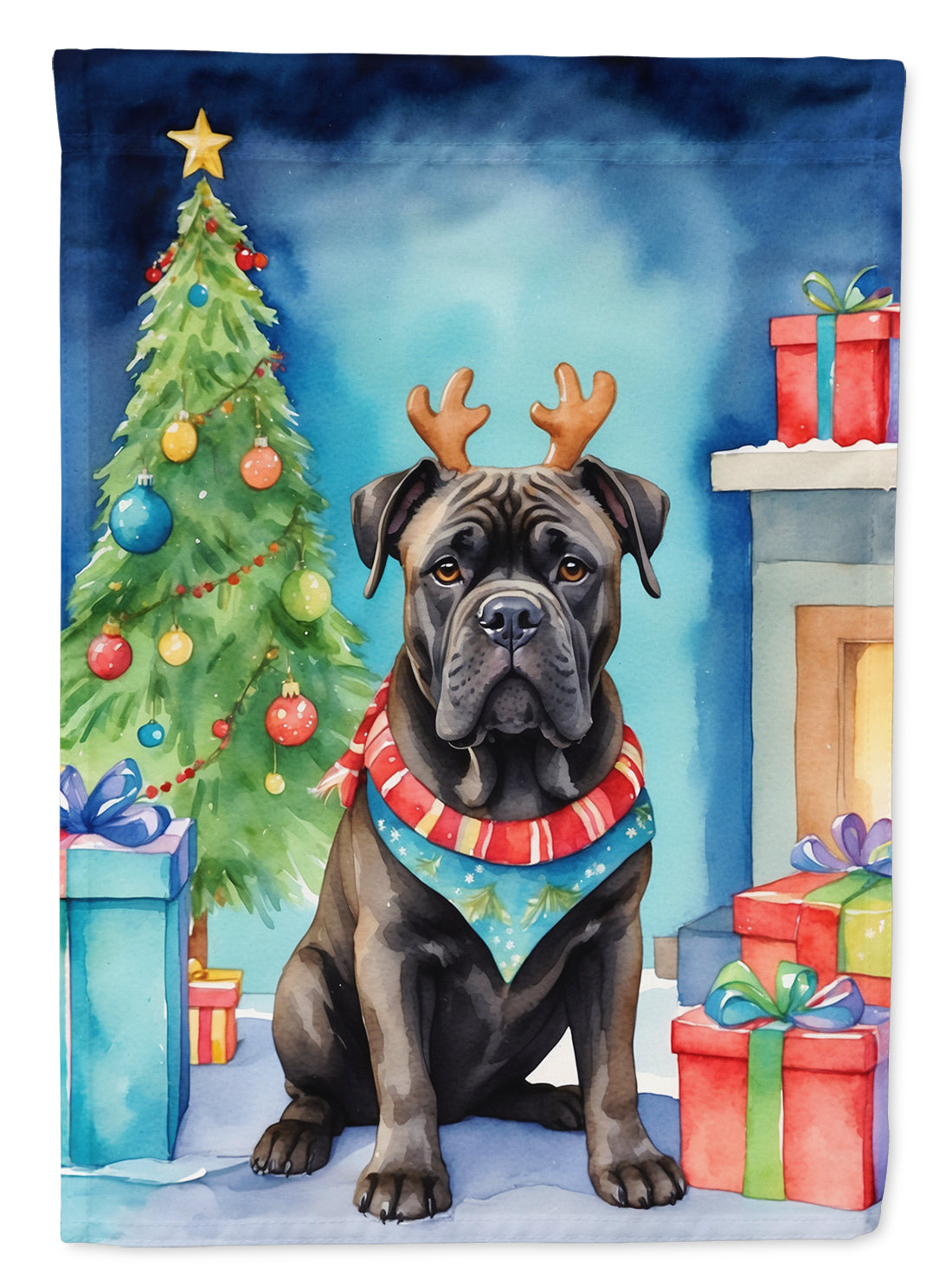 Buy this Cane Corso Christmas Reindeer House Flag