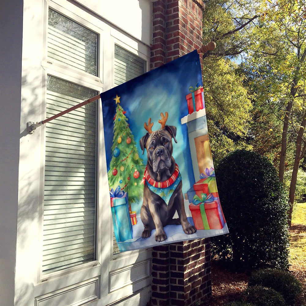 Cane Corso Christmas Reindeer House Flag