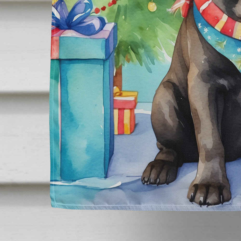 Cane Corso Christmas Reindeer House Flag