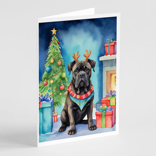 Buy this Cane Corso Christmas Reindeer Greeting Cards Pack of 8