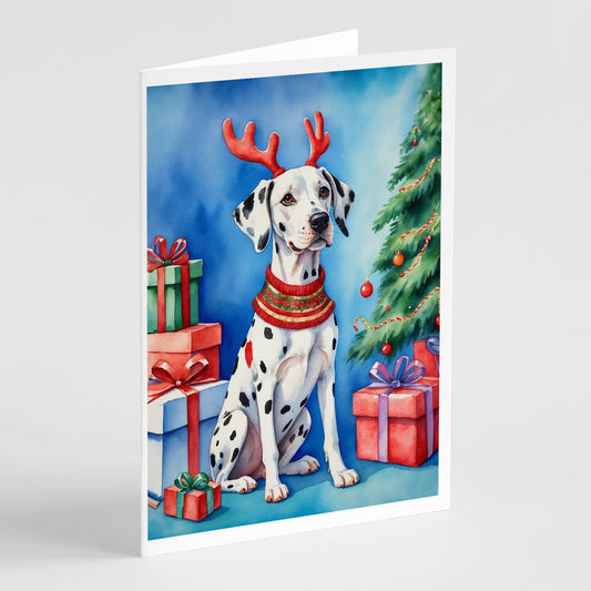 Buy this Dalmatian Christmas Reindeer Greeting Cards Pack of 8