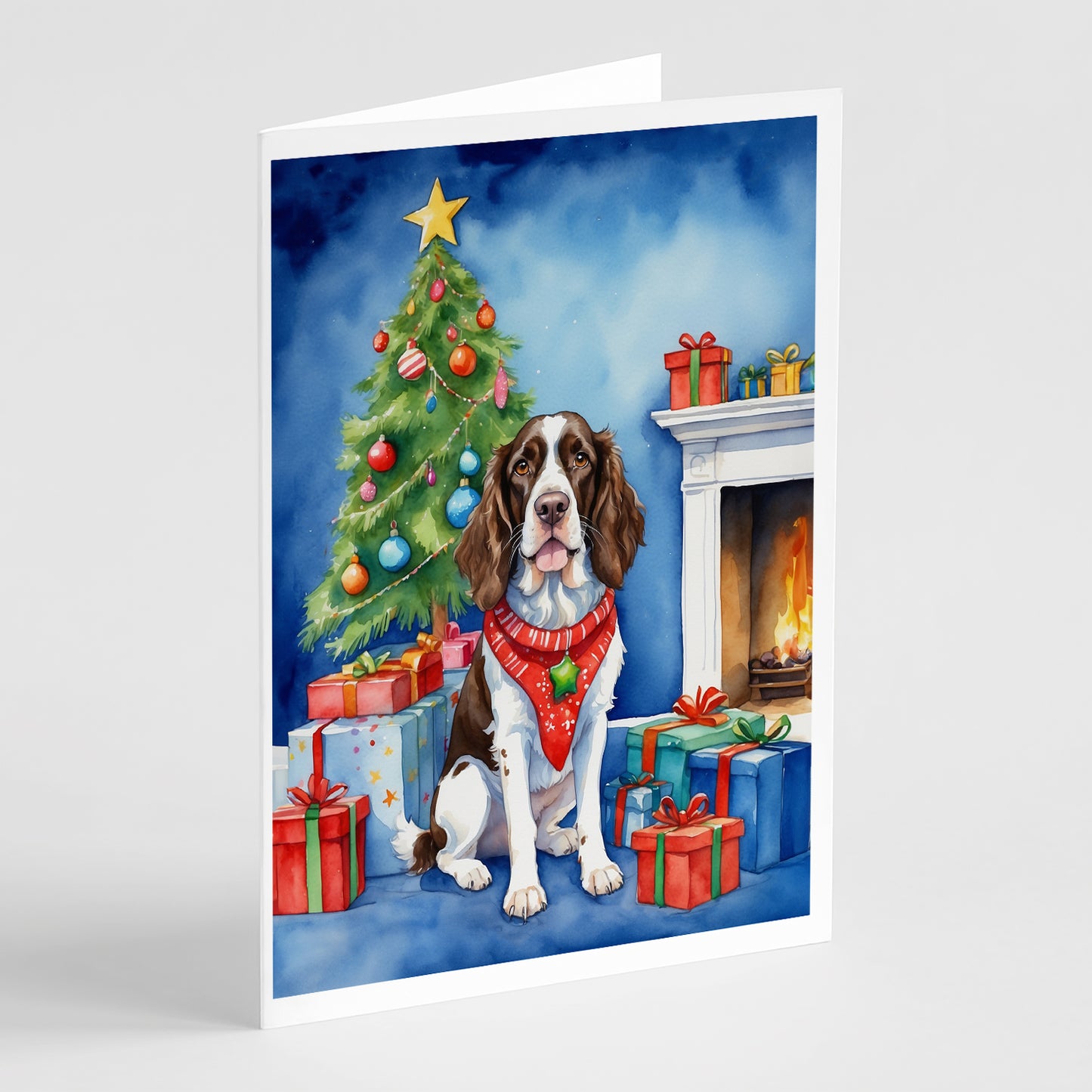 Buy this English Springer Spaniel Christmas Reindeer Greeting Cards Pack of 8