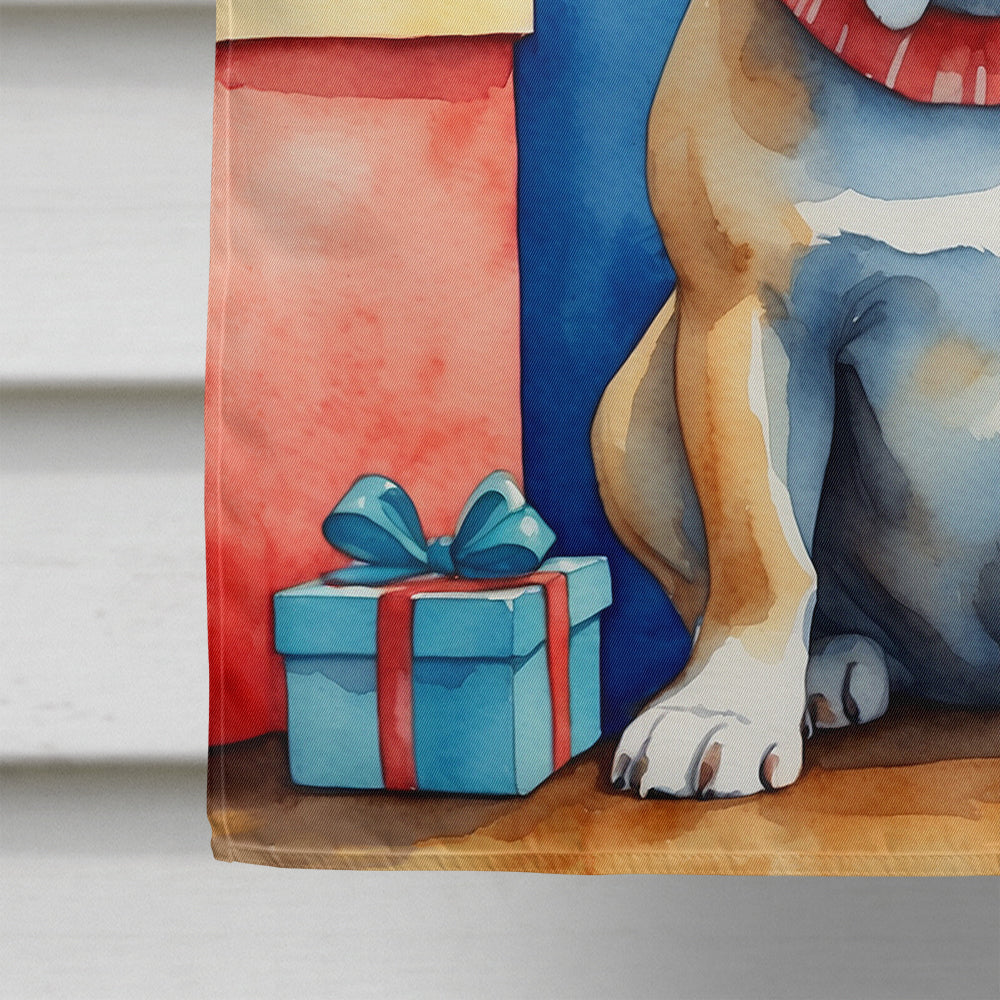 French Bulldog Christmas Reindeer House Flag