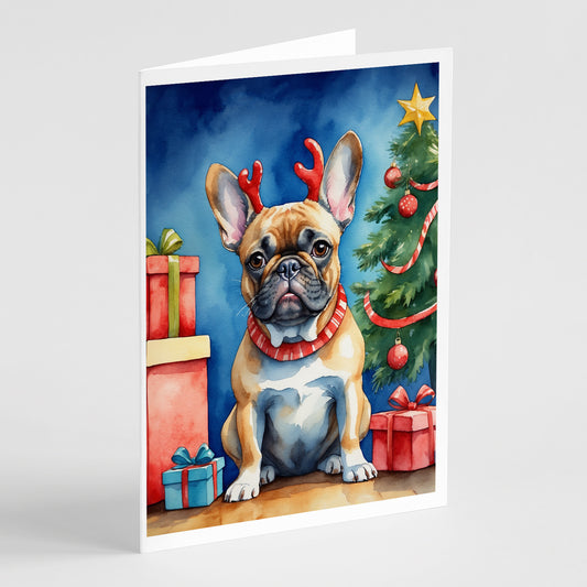 Buy this French Bulldog Christmas Reindeer Greeting Cards Pack of 8