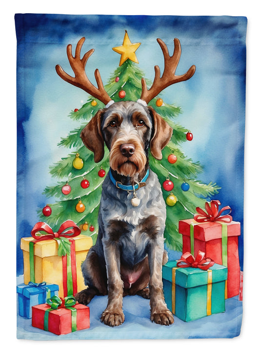 Buy this German Wirehaired Pointer Christmas Reindeer House Flag