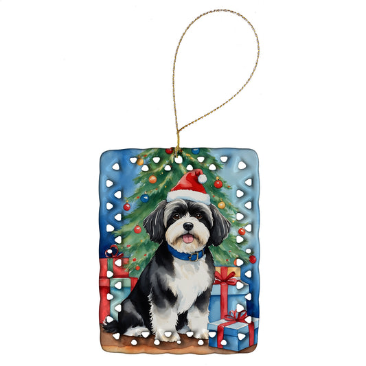 Buy this Havanese Christmas Reindeer Porcelain Ornament