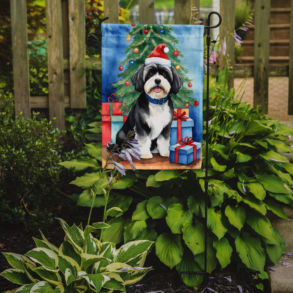 Havanese Christmas Reindeer Garden Flag