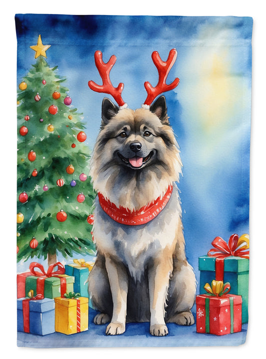 Buy this Keeshond Christmas Reindeer House Flag