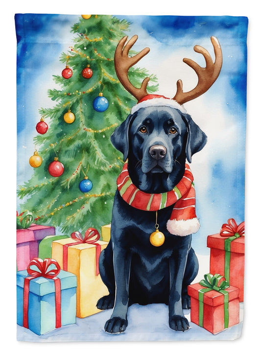 Buy this Black Labrador Retriever Christmas Reindeer Garden Flag