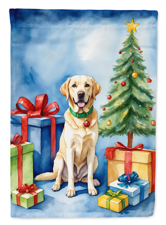 Buy this Yellow Labrador Retriever Christmas Reindeer House Flag