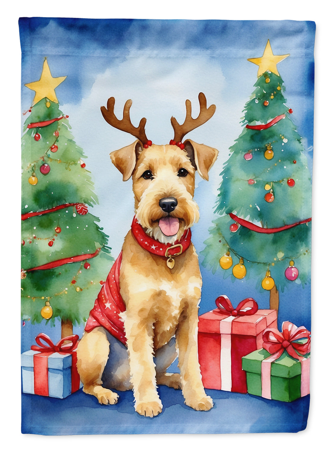 Buy this Lakeland Terrier Christmas Reindeer House Flag