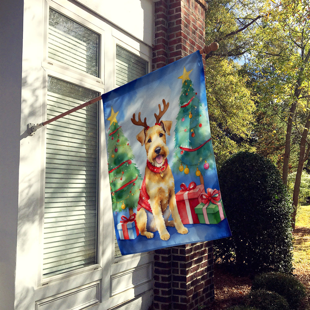 Lakeland Terrier Christmas Reindeer House Flag