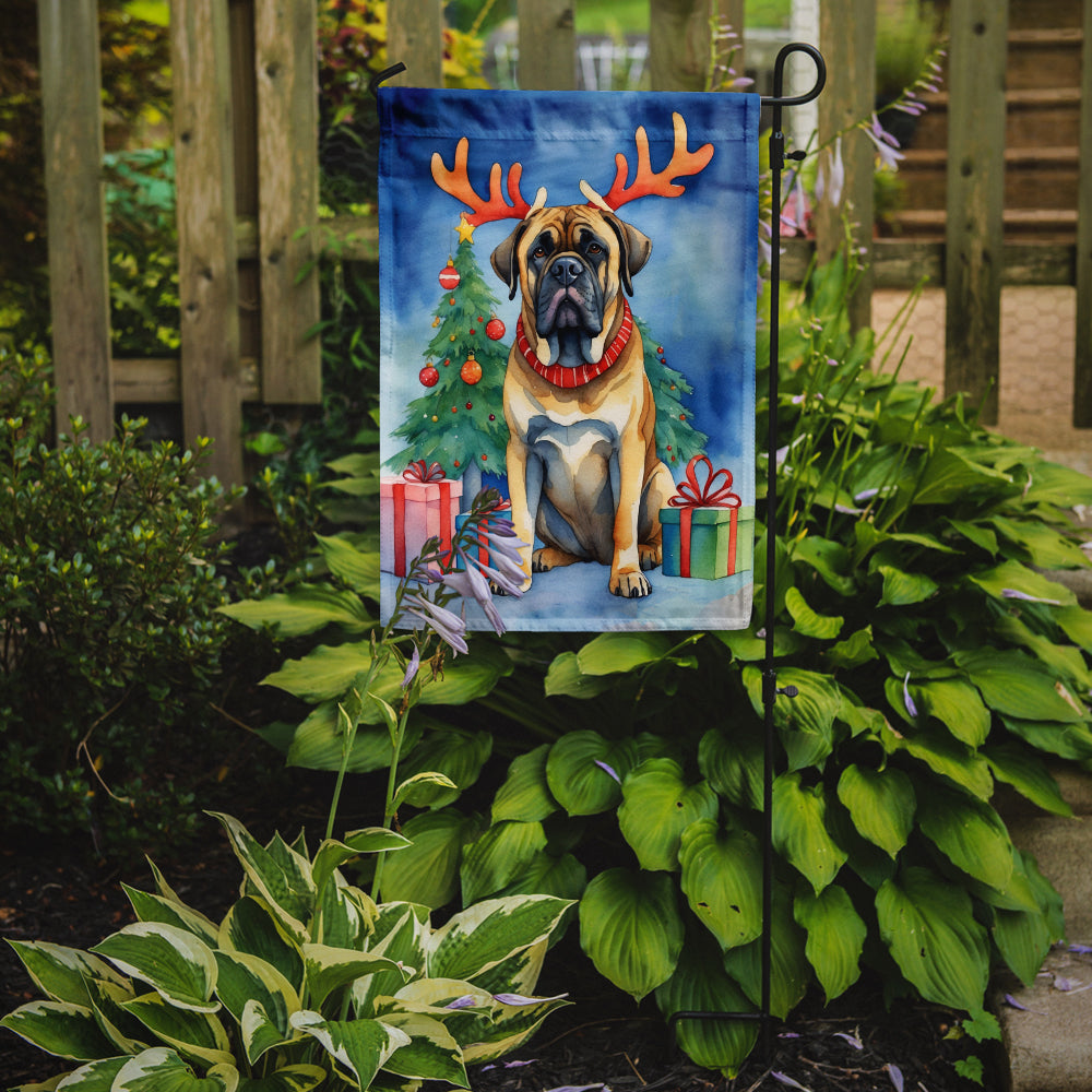 Mastiff Christmas Reindeer Garden Flag