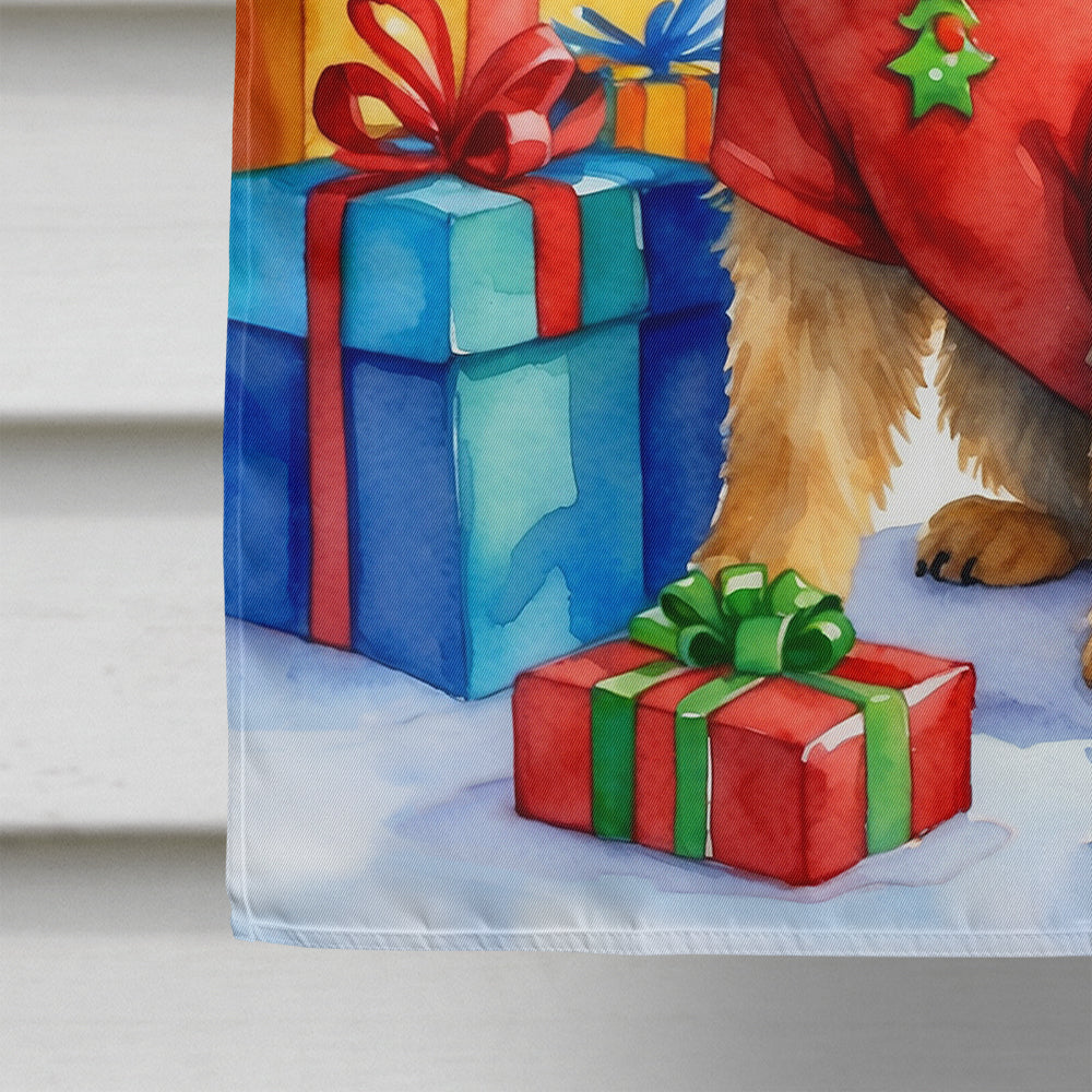 Norwich Terrier Christmas Reindeer House Flag