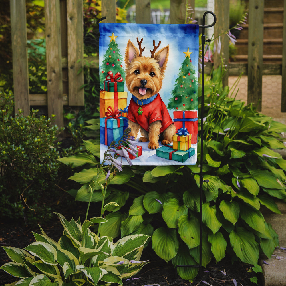 Norwich Terrier Christmas Reindeer Garden Flag