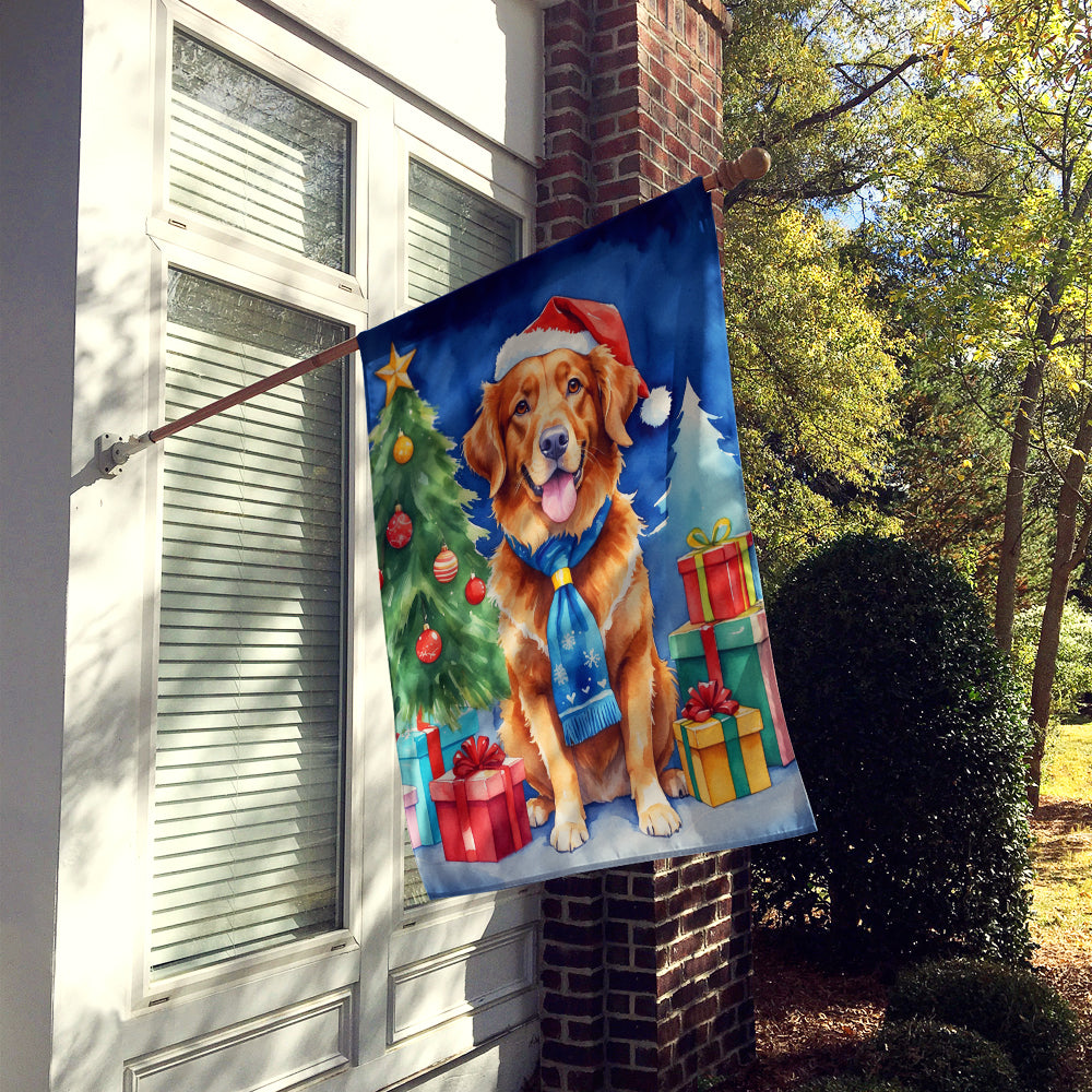 Nova Scotia Duck Tolling Retriever Christmas Reindeer House Flag