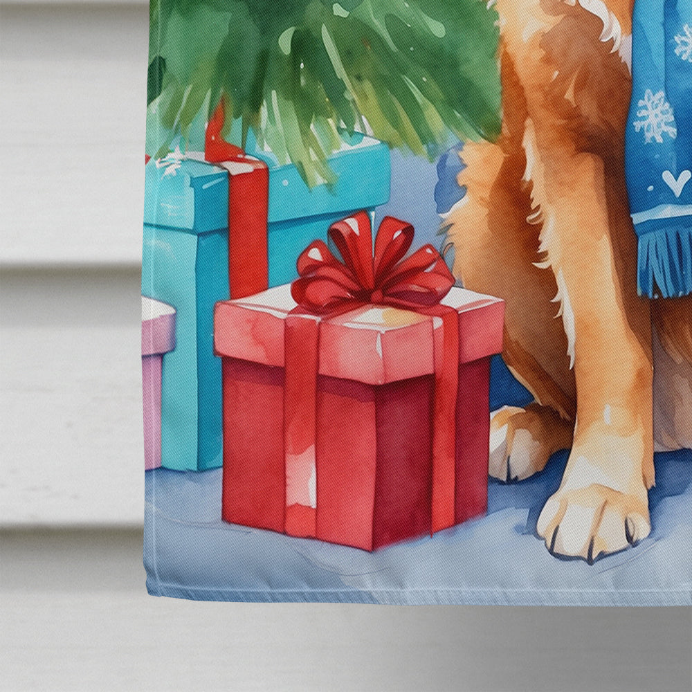 Nova Scotia Duck Tolling Retriever Christmas Reindeer House Flag