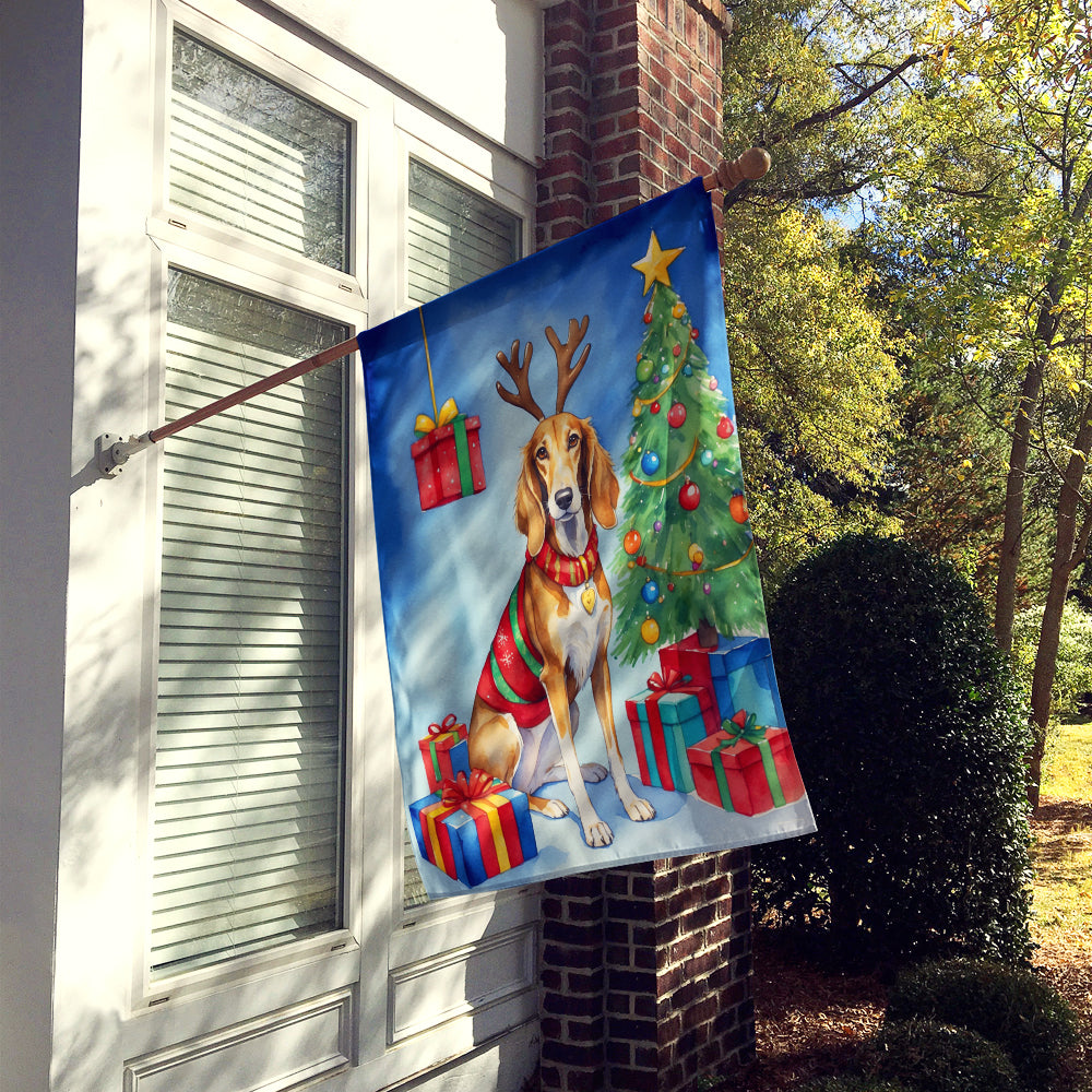 Saluki Christmas Reindeer House Flag