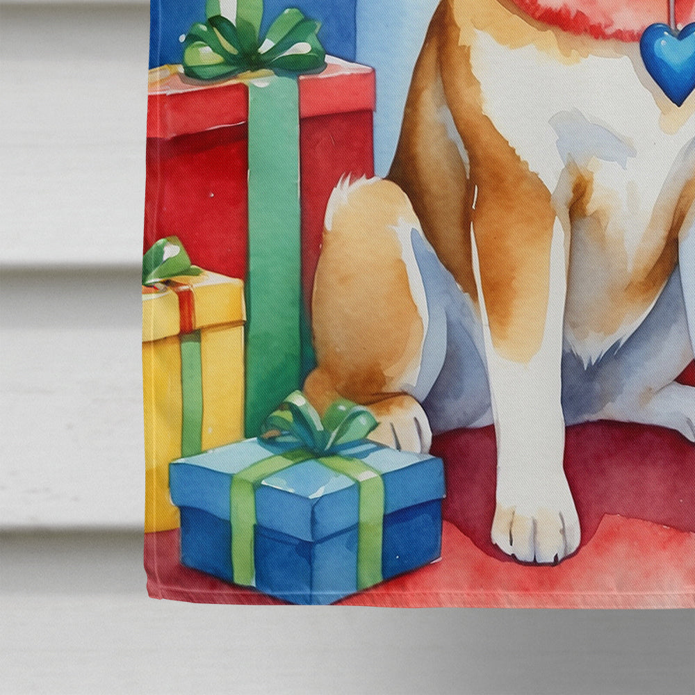 Shiba Inu Christmas Reindeer House Flag