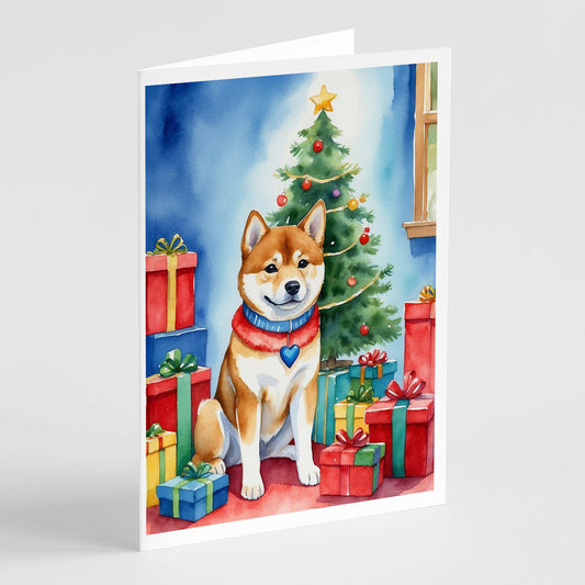 Buy this Shiba Inu Christmas Reindeer Greeting Cards Pack of 8