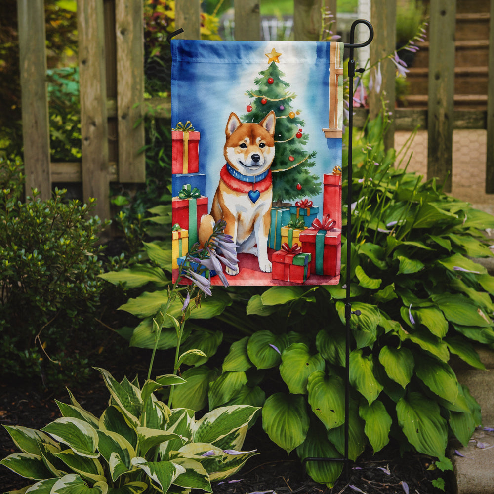 Shiba Inu Christmas Reindeer Garden Flag