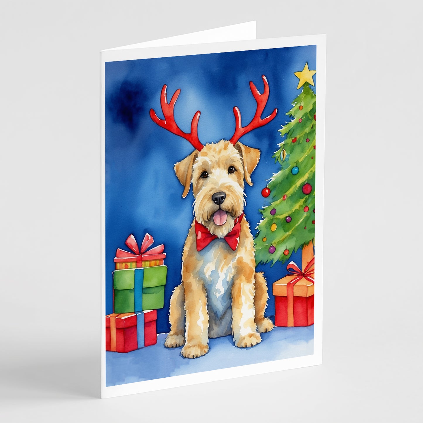 Buy this Wheaten Terrier Christmas Reindeer Greeting Cards Pack of 8