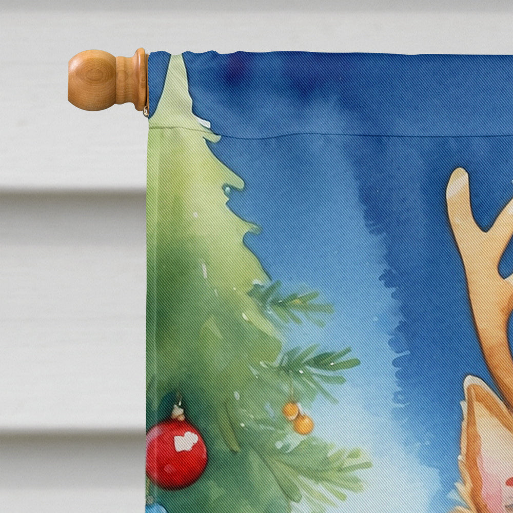 Yorkshire Terrier Yorkie Christmas Reindeer House Flag