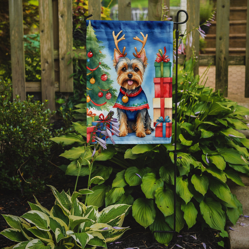 Yorkshire Terrier Yorkie Christmas Reindeer Garden Flag