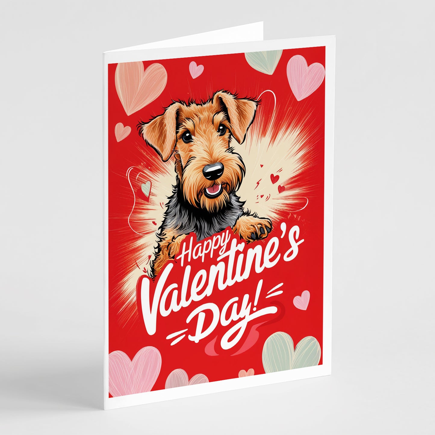 Buy this Airedale Terrier Happy Valentine's Day Greeting Cards Pack of 8