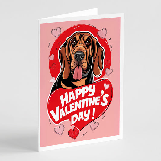 Buy this Bloodhound Happy Valentine's Day Greeting Cards Pack of 8