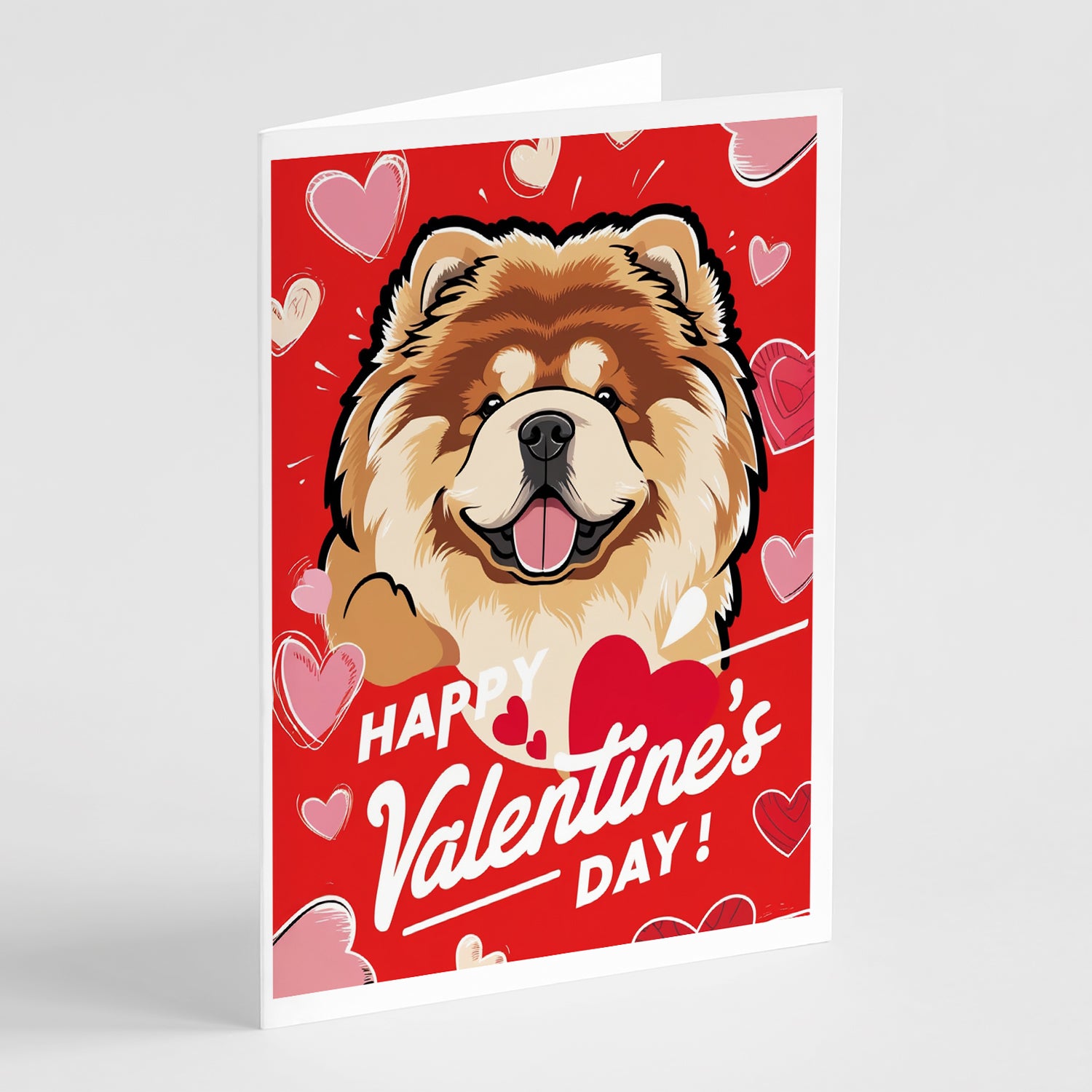 Buy this Chow Chow Happy Valentine's Day Greeting Cards Pack of 8