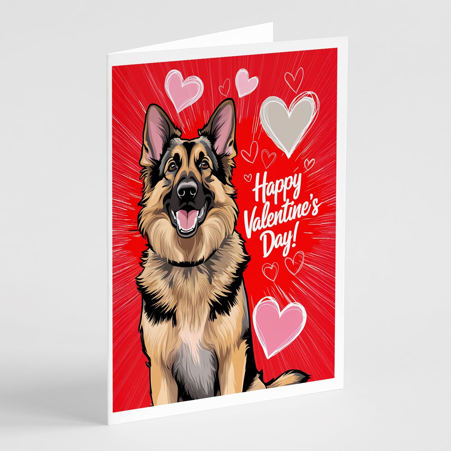 Buy this German Shepherd Happy Valentine's Day Greeting Cards Pack of 8