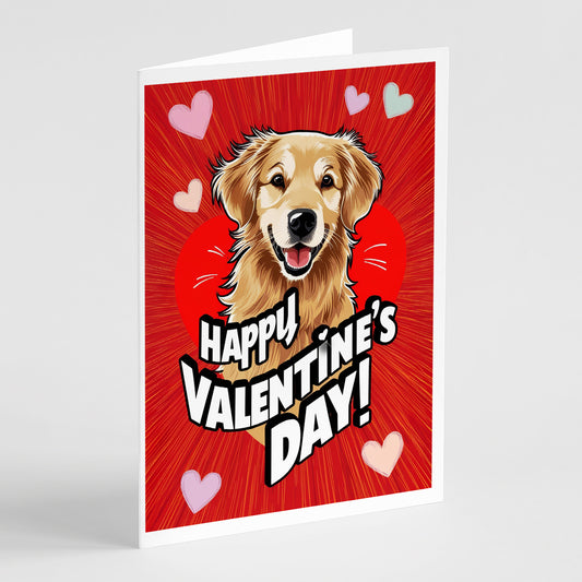 Buy this Golden Retriever Happy Valentine's Day Greeting Cards Pack of 8