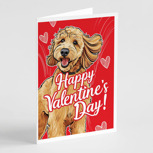 Buy this Goldendoodle Happy Valentine's Day Greeting Cards Pack of 8