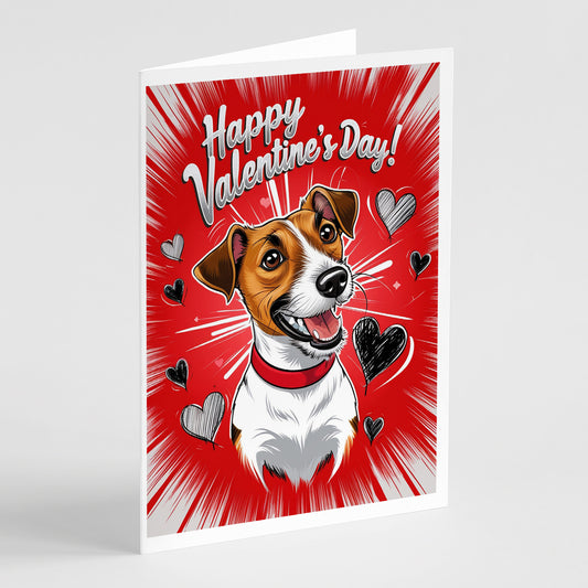 Buy this Jack Russell Terrier Happy Valentine's Day Greeting Cards Pack of 8