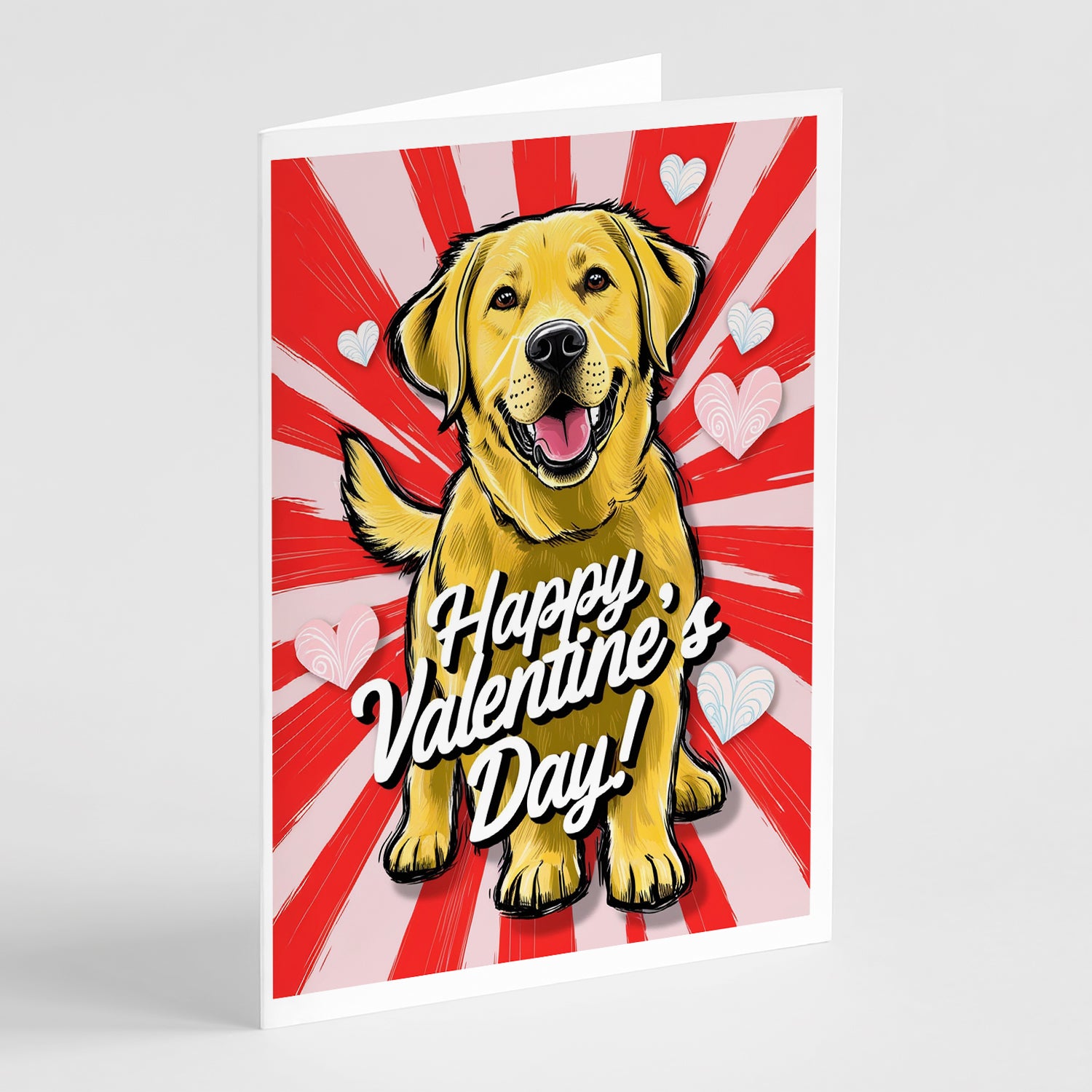 Buy this Yellow Labrador Retriever Happy Valentine's Day Greeting Cards Pack of 8