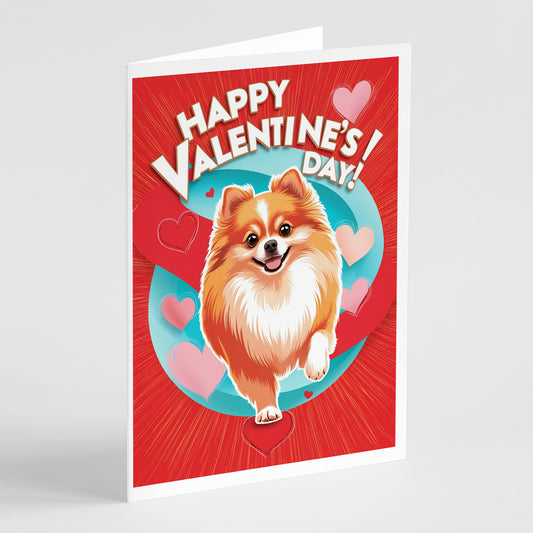 Buy this Pomeranian Happy Valentine's Day Greeting Cards Pack of 8