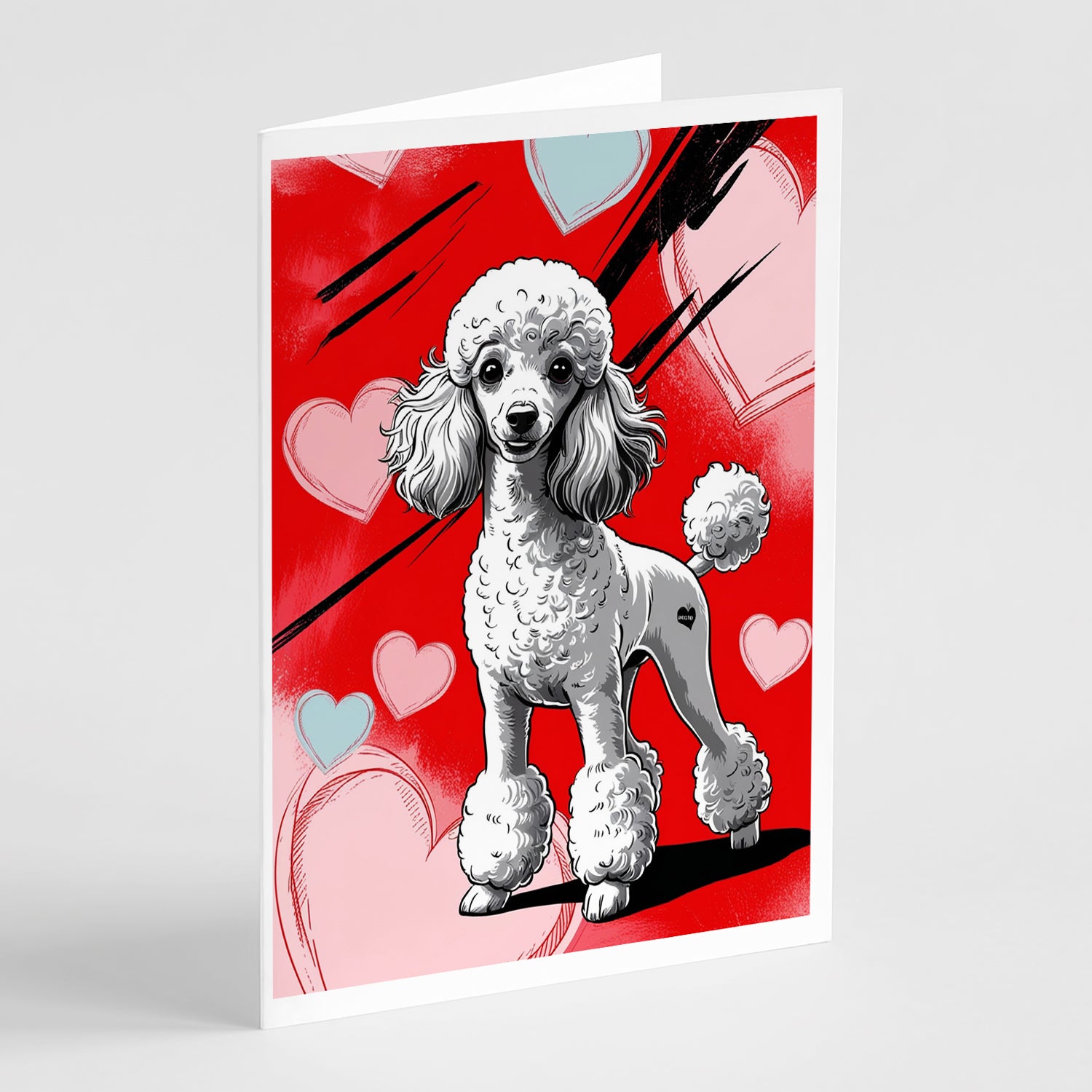 Buy this White Toy Poodle Happy Valentine's Day Greeting Cards Pack of 8