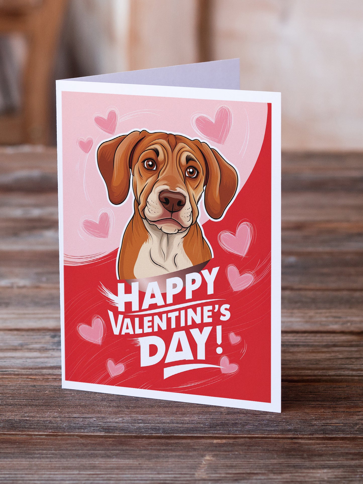 Rhodesian Ridgeback Happy Valentine's Day Greeting Cards Pack of 8