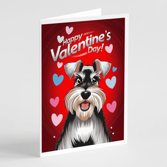 Buy this Schnauzer Happy Valentine's Day Greeting Cards Pack of 8