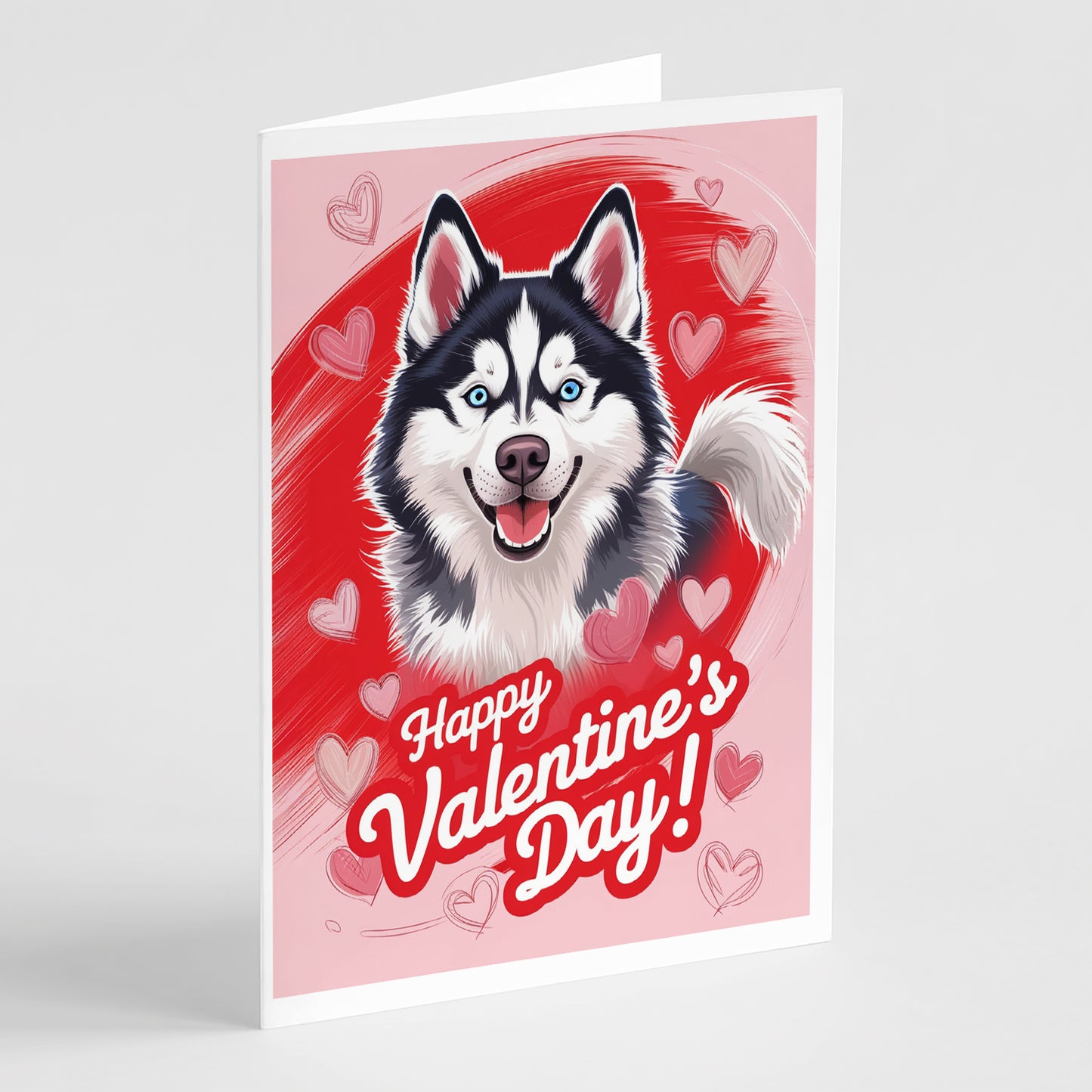 Buy this Siberian Husky Happy Valentine's Day Greeting Cards Pack of 8